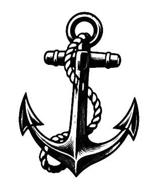 Tatuagem flash de ancora. Disponível na Micael Tatuagem, Muriaé MG.